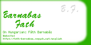 barnabas fath business card