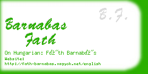 barnabas fath business card